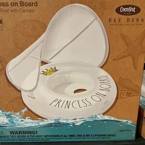 NEW RAE DUNN princess on board toddler float with canopy